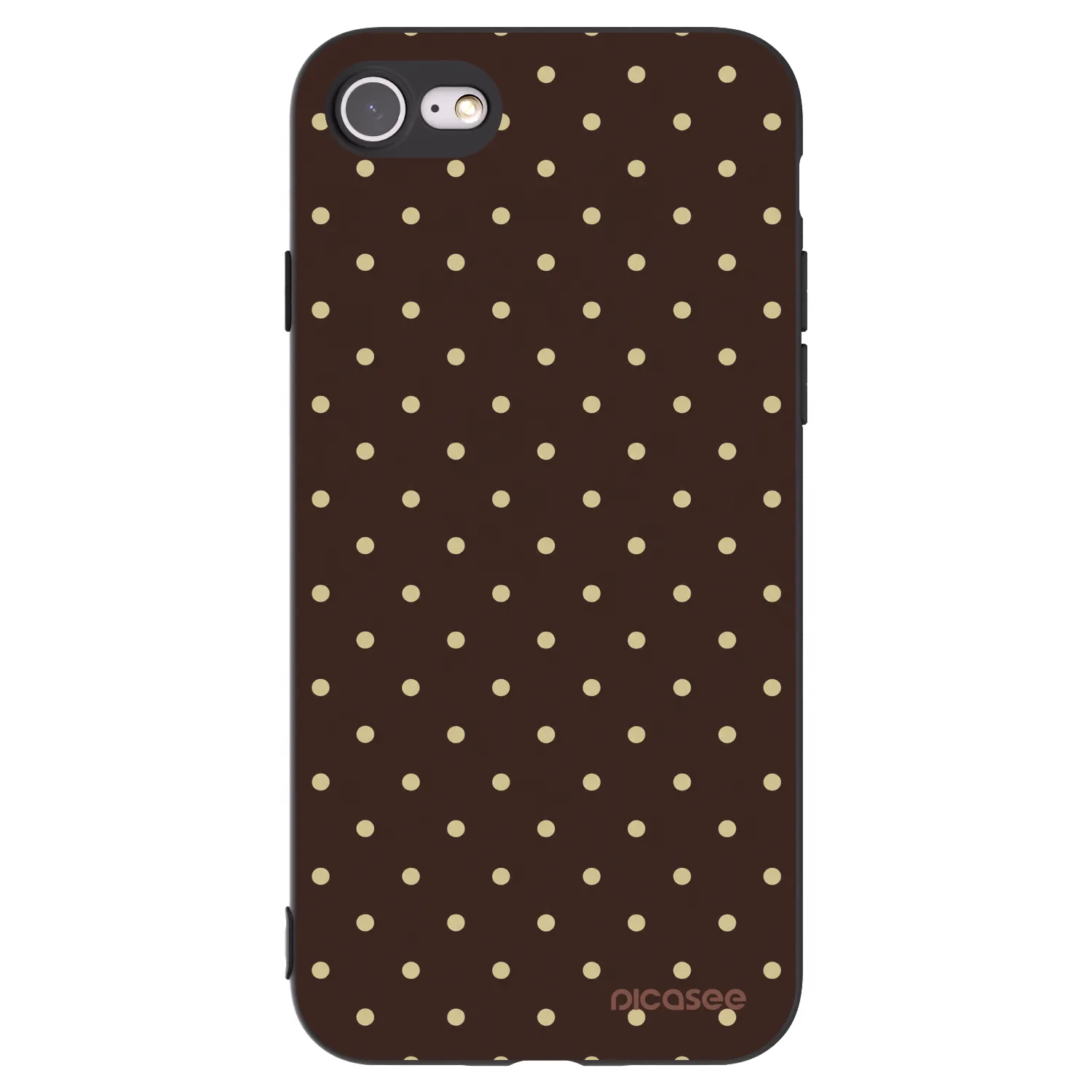 Picasee silikonový černý obal pro Apple iPhone SE 2022 - Vanilla Dots & Chocolate