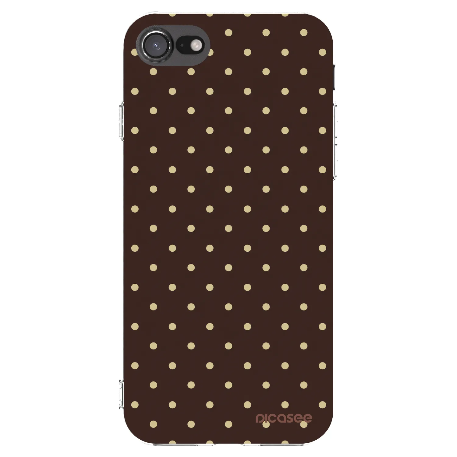 Picasee silikonový průhledný obal pro Apple iPhone SE 2022 - Vanilla Dots & Chocolate