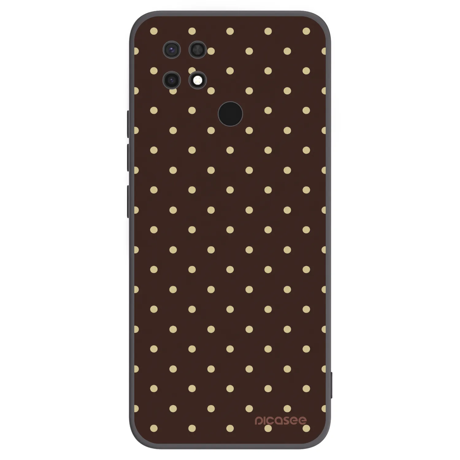 Picasee silikonový černý obal pro Xiaomi Redmi 10C - Vanilla Dots & Chocolate