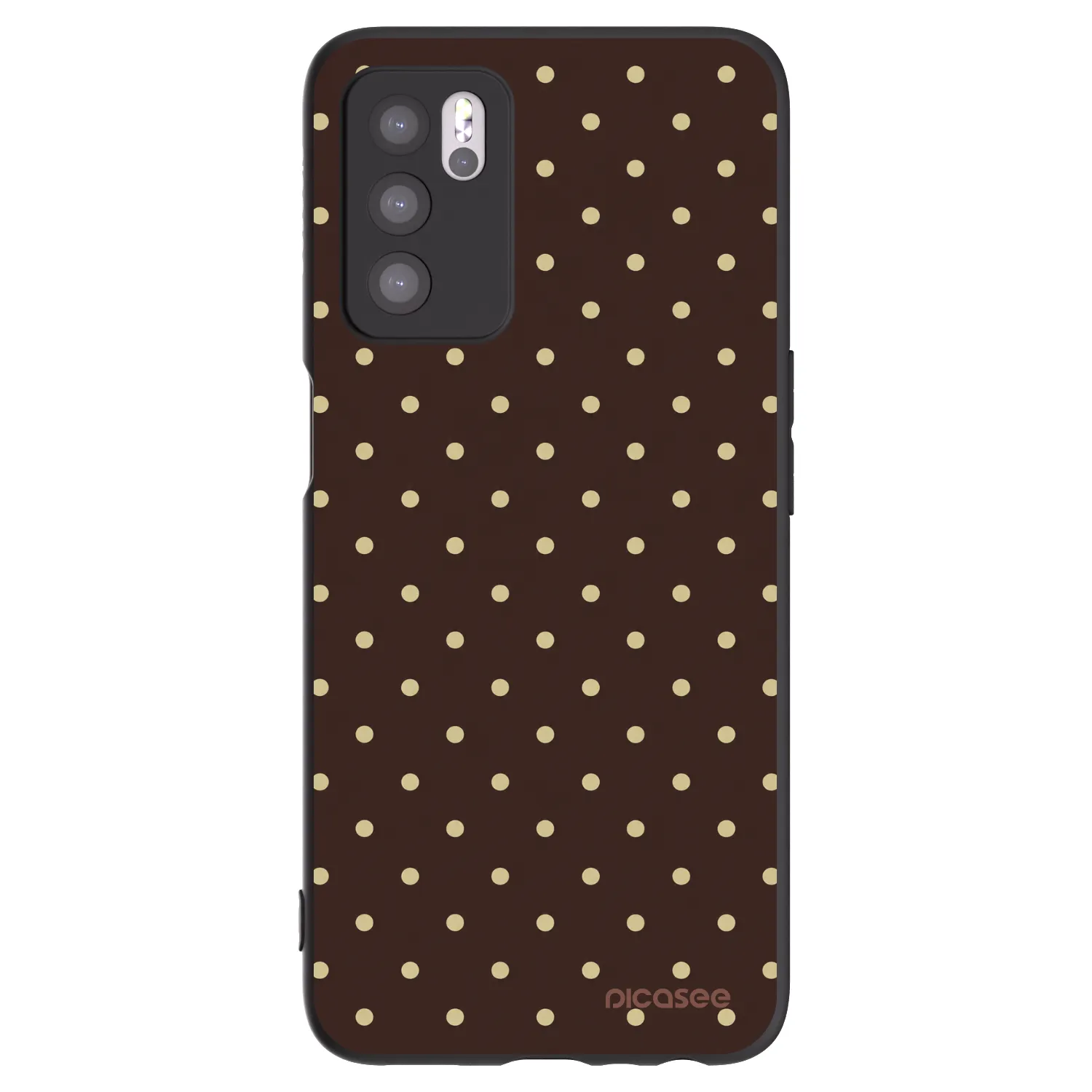Picasee silikonový černý obal pro OPPO A16s - Vanilla Dots & Chocolate