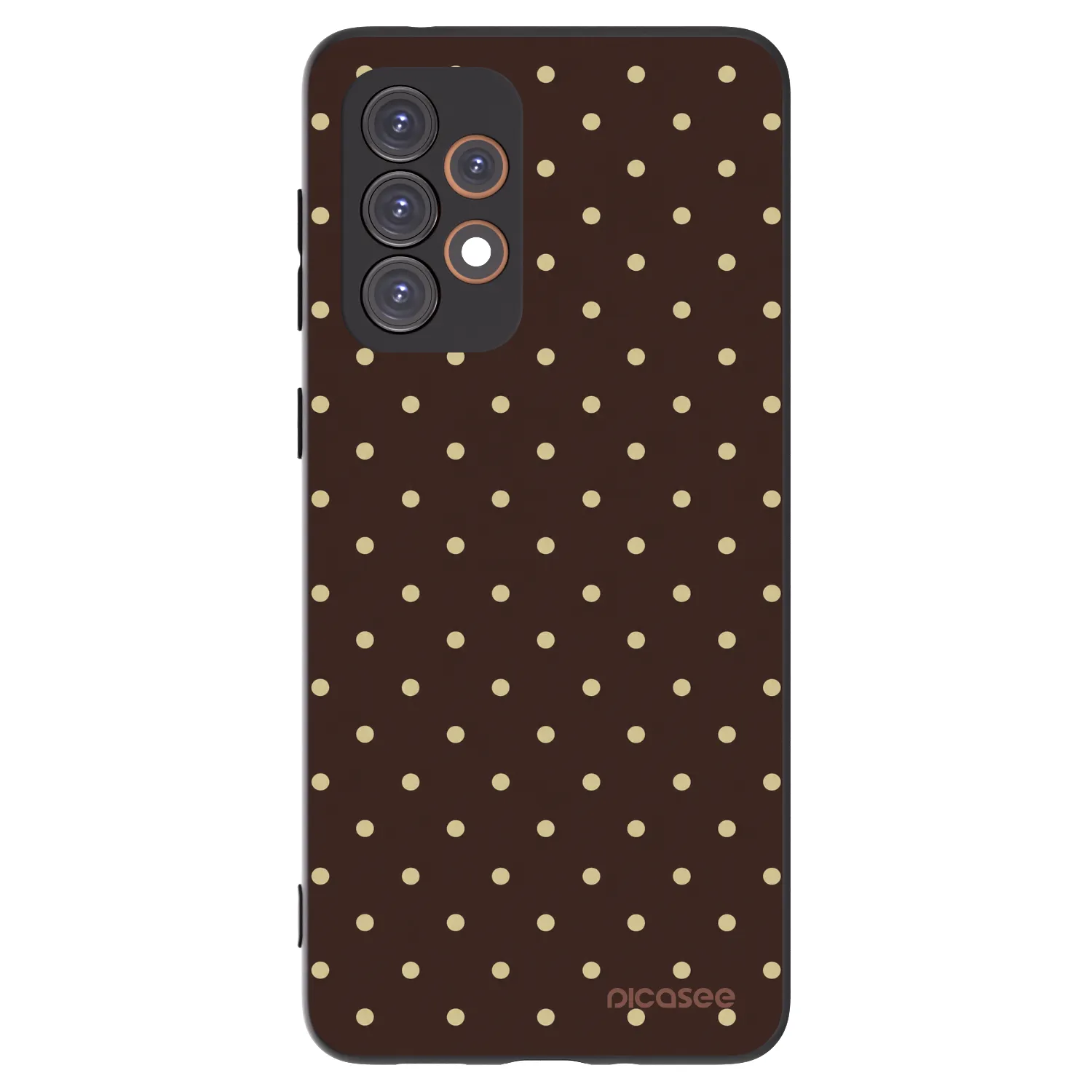 Picasee silikonový černý obal pro Samsung Galaxy A33 5G A336 - Vanilla Dots & Chocolate