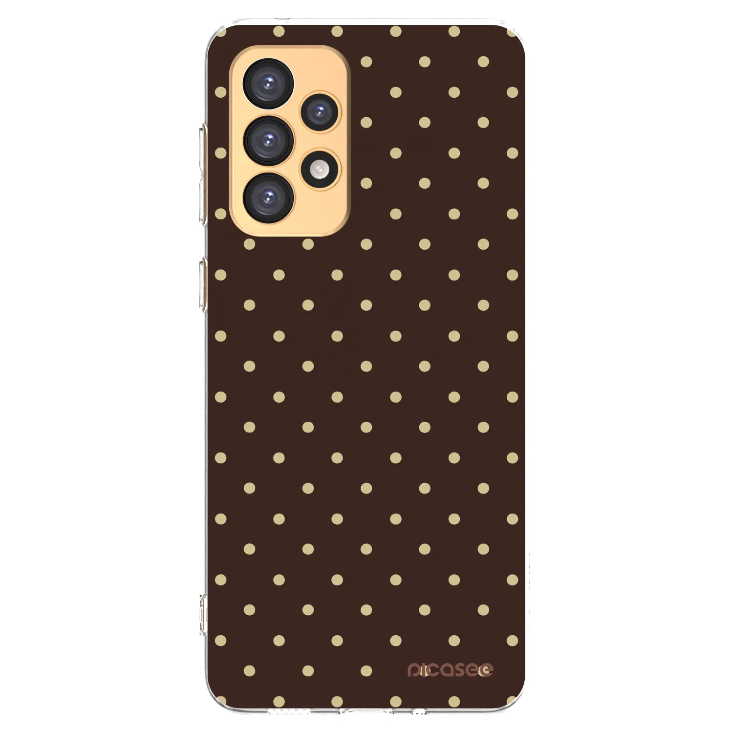 Picasee silikonový průhledný obal pro Samsung Galaxy A33 5G A336 - Vanilla Dots & Chocolate