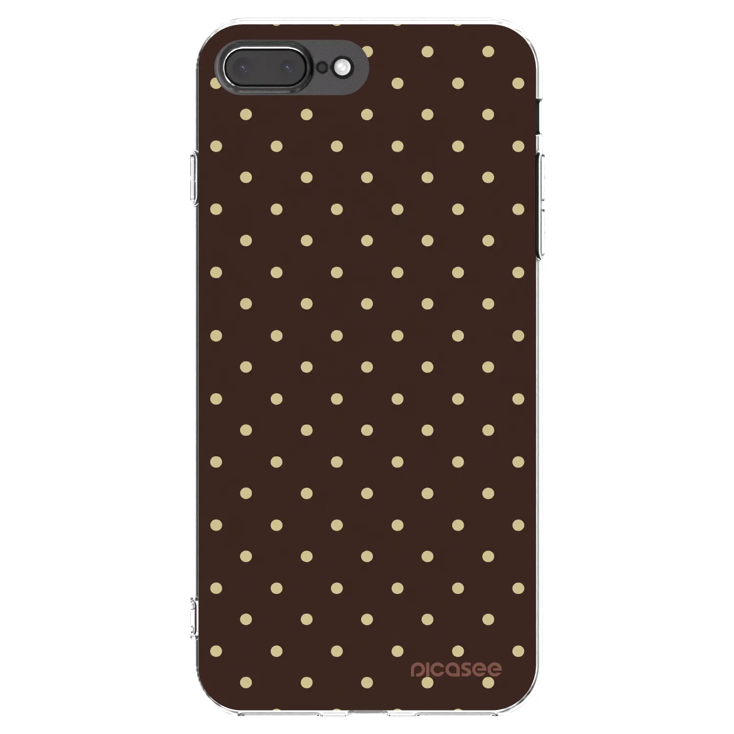 Picasee silikonový průhledný obal pro Apple iPhone 8 Plus - Vanilla Dots & Chocolate