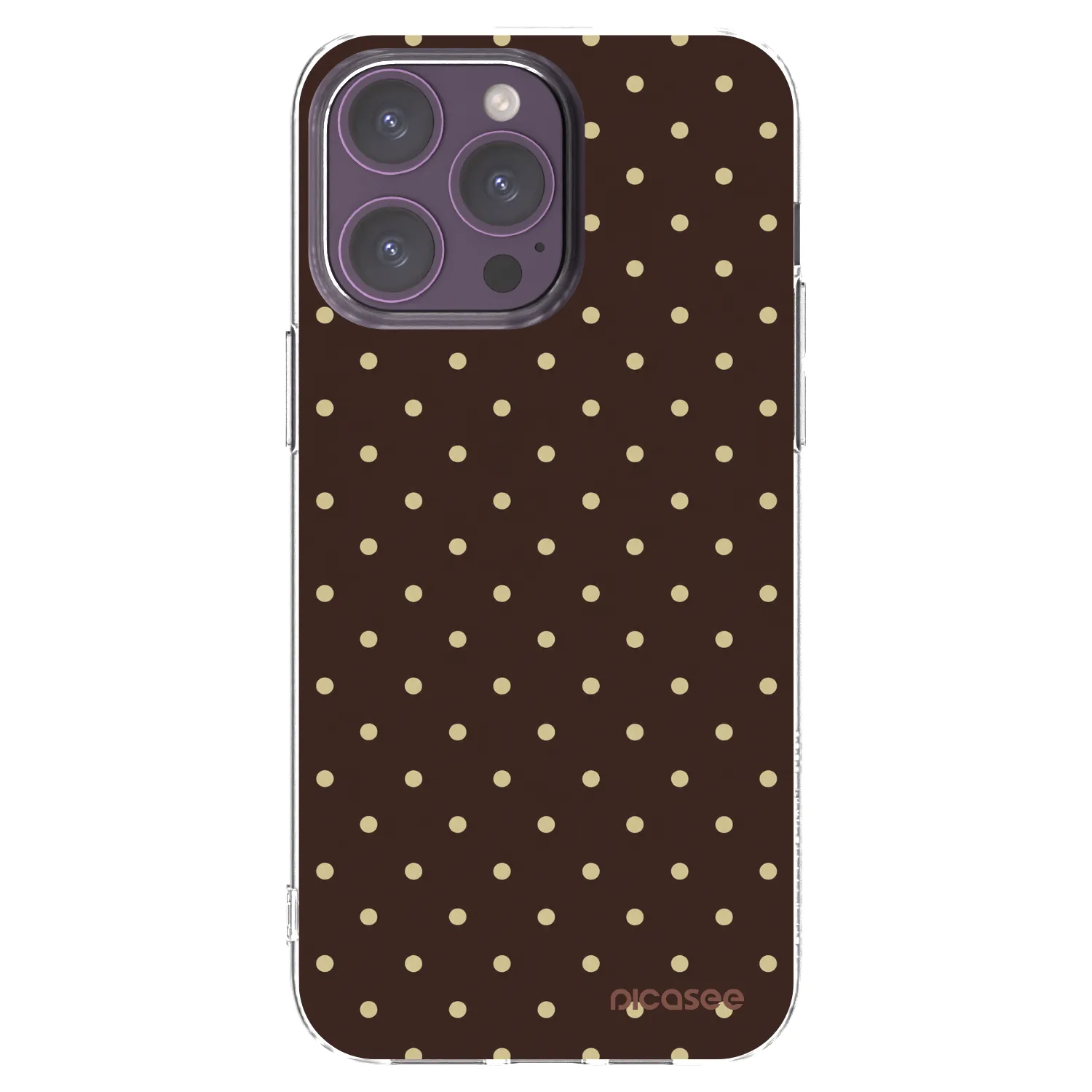 Picasee silikonový průhledný obal pro Apple iPhone 14 Pro Max - Vanilla Dots & Chocolate