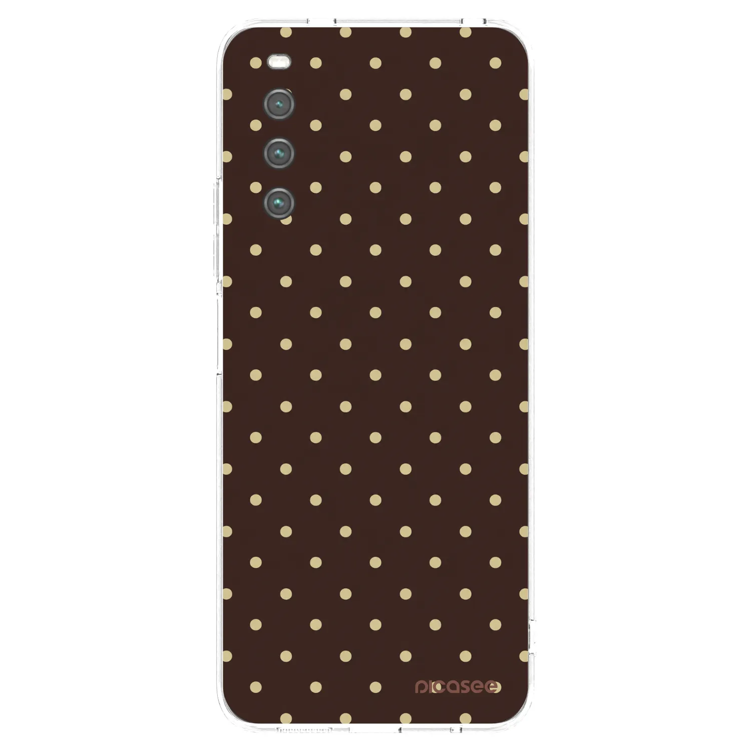 Picasee silikonový průhledný obal pro Sony Xperia 10 IV 5G - Vanilla Dots & Chocolate