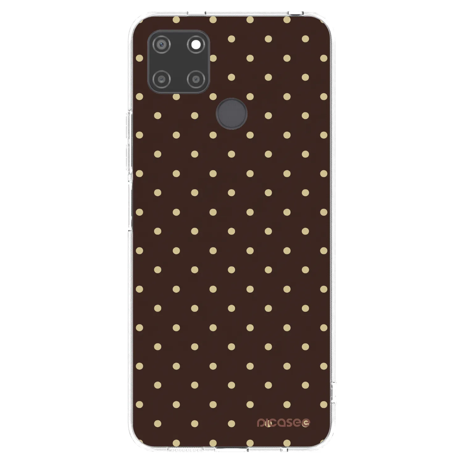 Picasee silikonový průhledný obal pro Realme C21Y - Vanilla Dots & Chocolate
