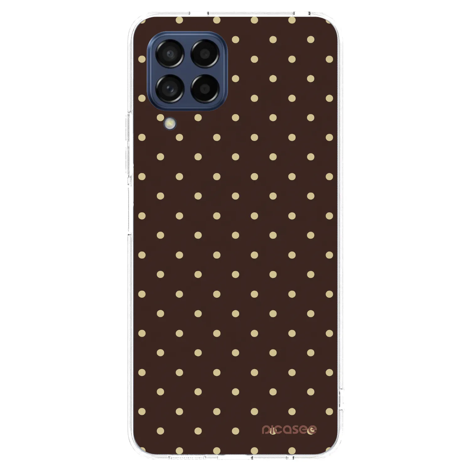 Picasee silikonový průhledný obal pro Samsung Galaxy M53 5G - Vanilla Dots & Chocolate