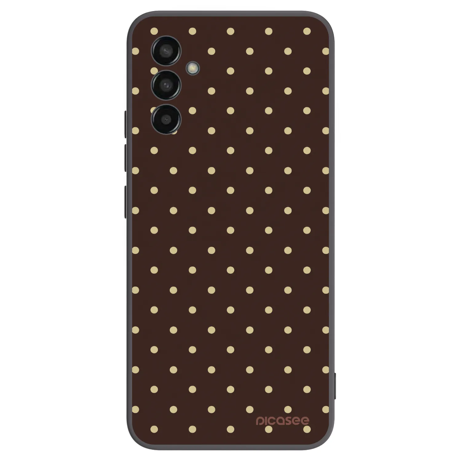 Picasee silikonový černý obal pro Samsung Galaxy M13 M135F - Vanilla Dots & Chocolate