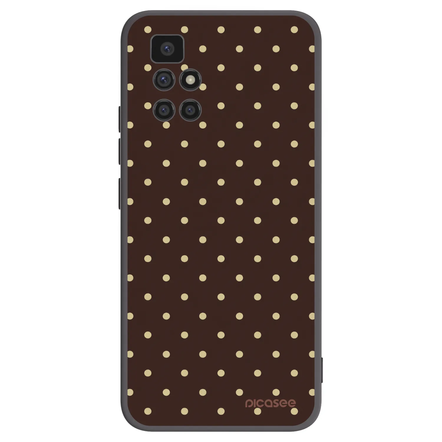 Picasee silikonový černý obal pro Xiaomi Redmi 10 (2022) - Vanilla Dots & Chocolate