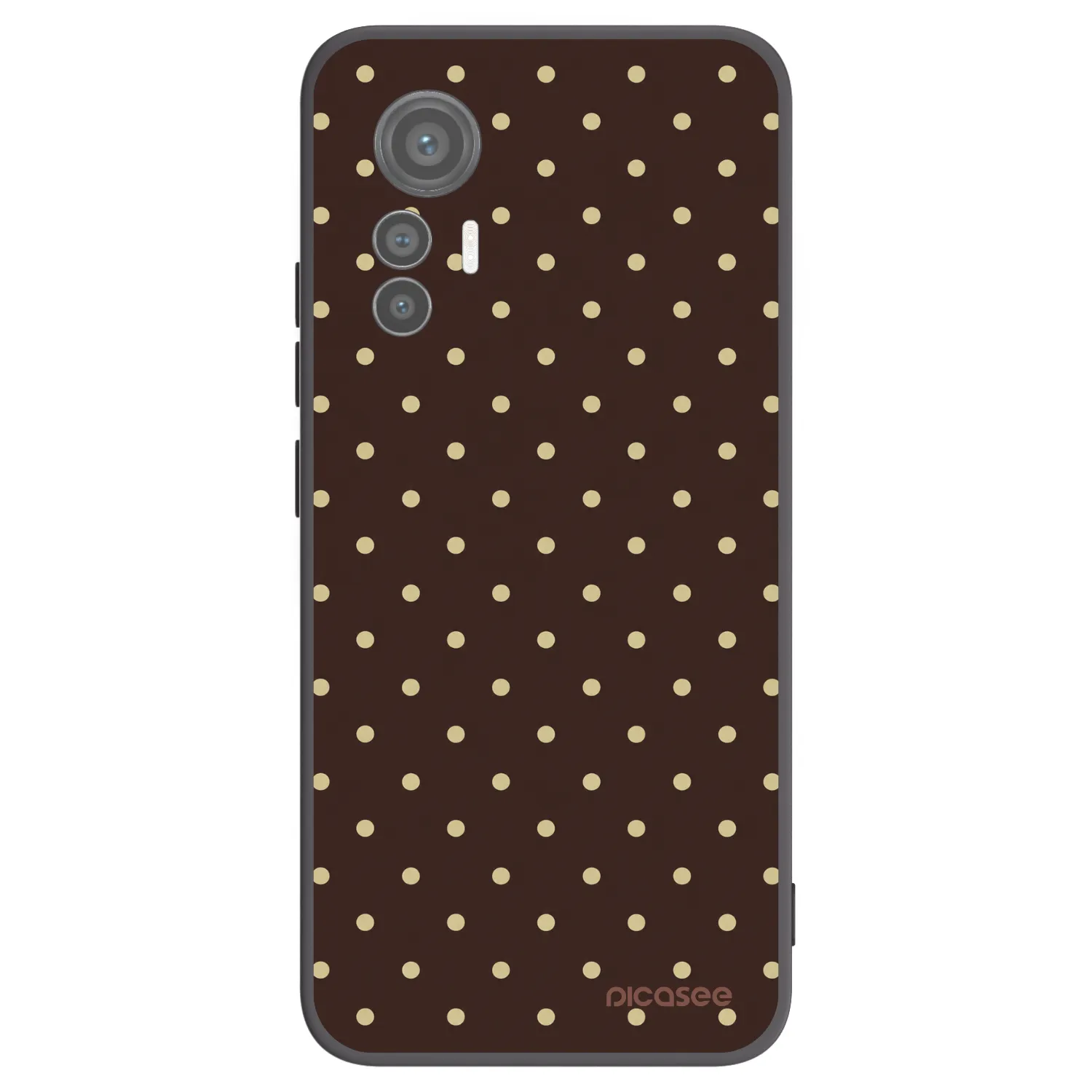 Picasee silikonový černý obal pro Xiaomi 12 Lite - Vanilla Dots & Chocolate