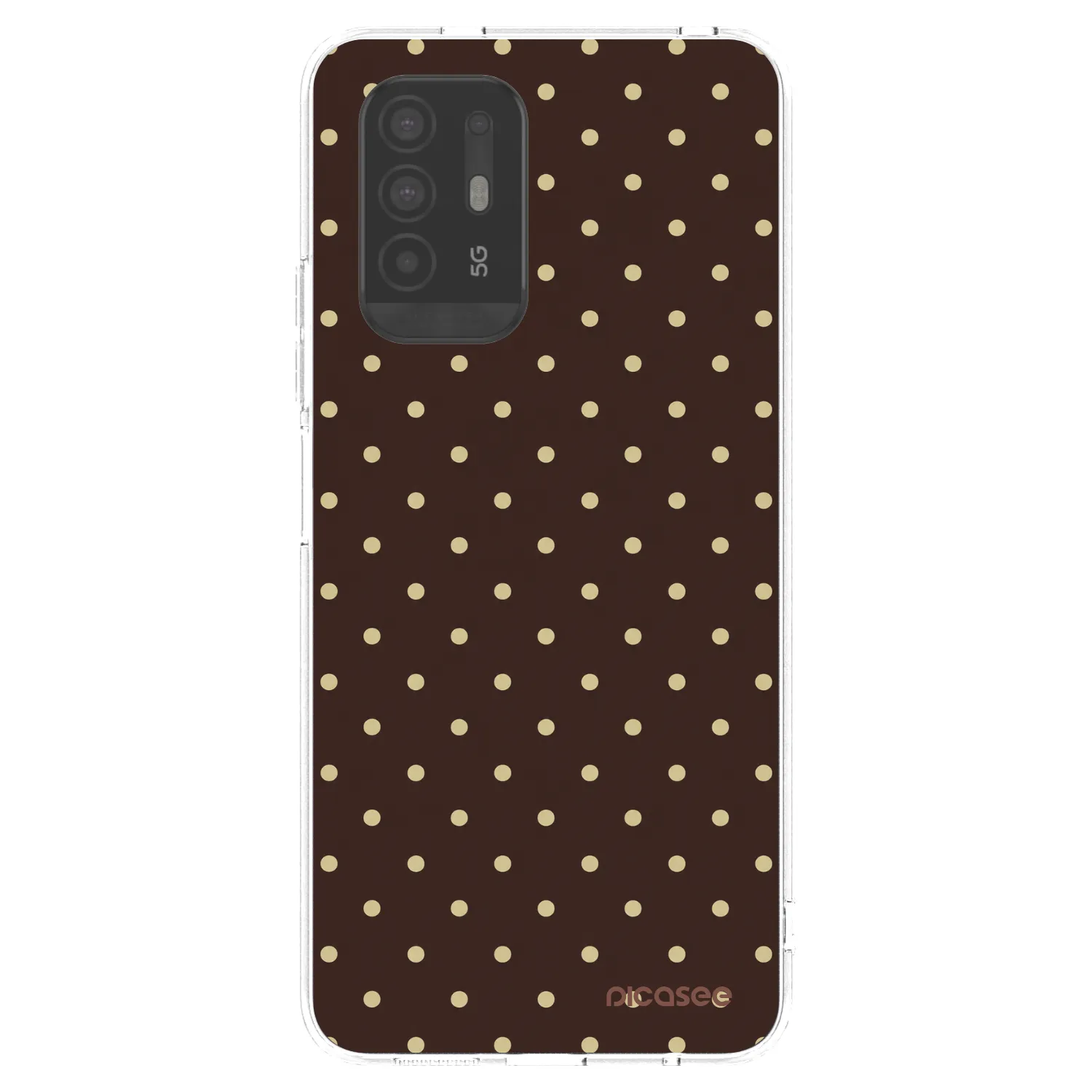 Picasee silikonový průhledný obal pro OPPO A94 5G - Vanilla Dots & Chocolate