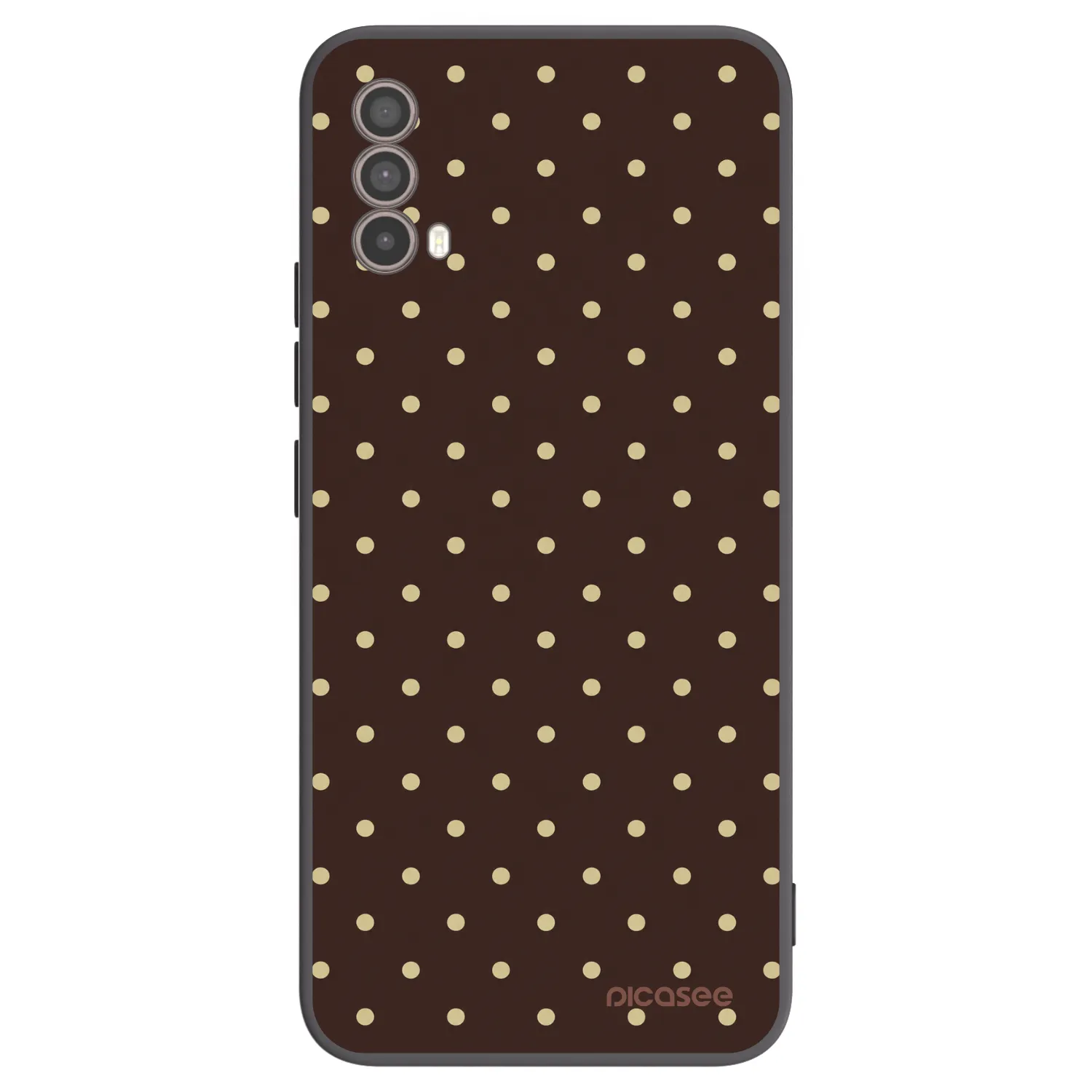 Picasee silikonový černý obal pro Motorola Moto E40 - Vanilla Dots & Chocolate