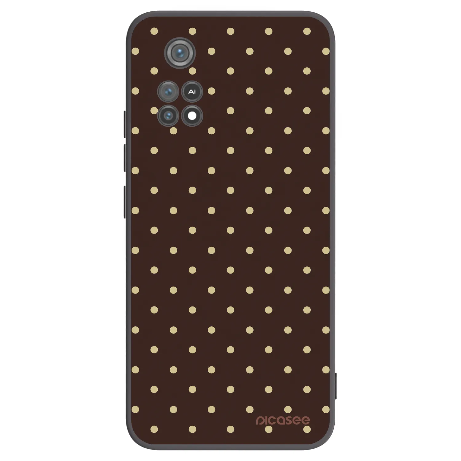 Picasee silikonový černý obal pro Xiaomi Poco M4 Pro - Vanilla Dots & Chocolate