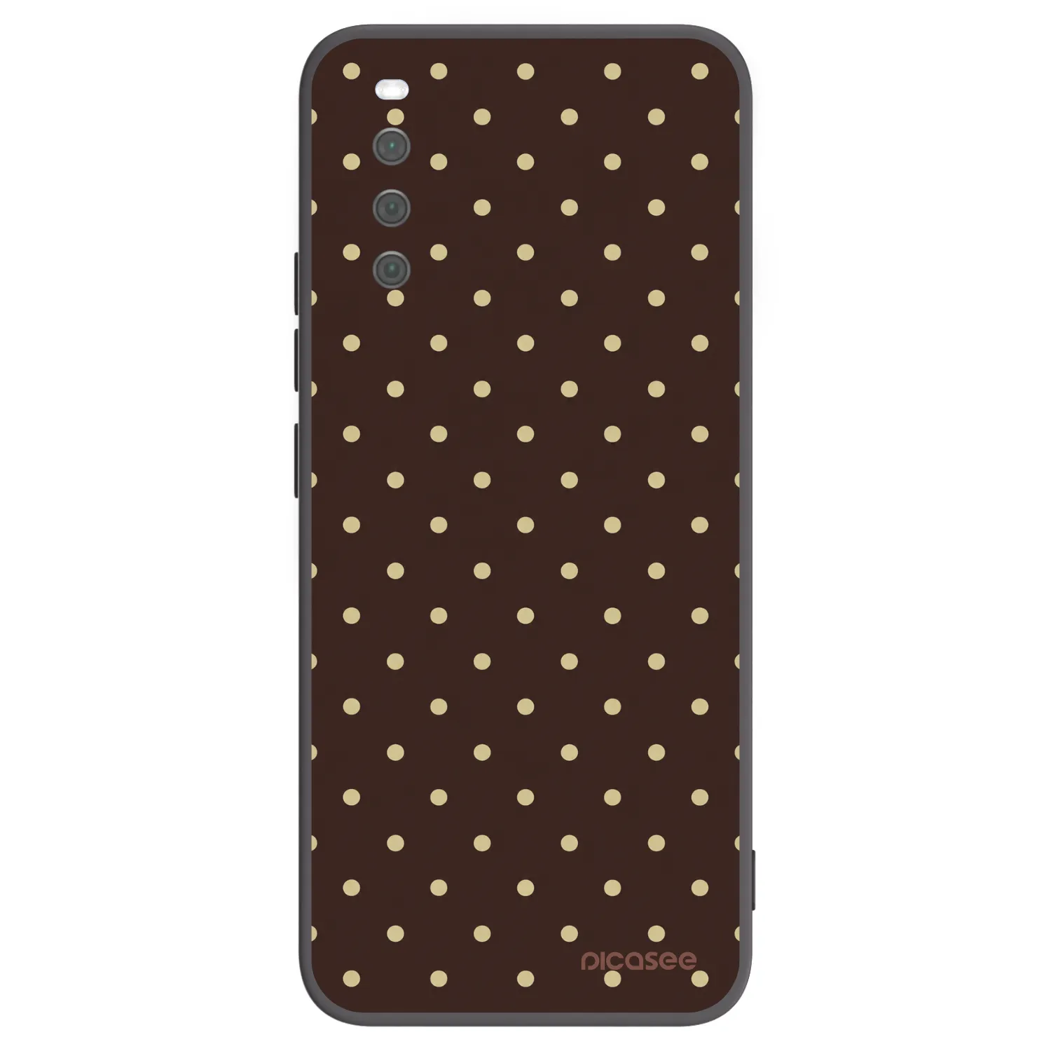 Picasee silikonový černý obal pro Sony Xperia 10 III - Vanilla Dots & Chocolate