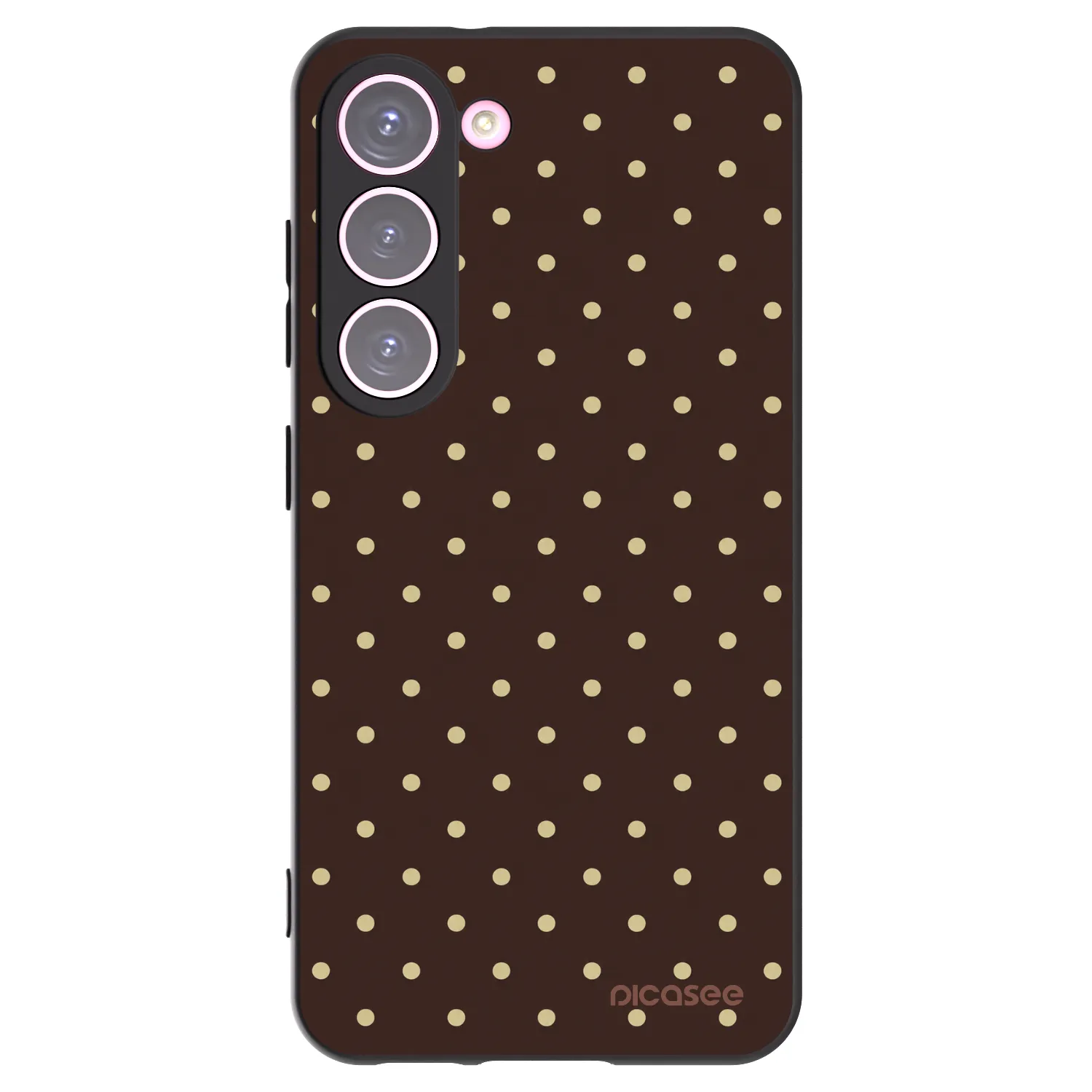 Picasee silikonový černý obal pro Samsung Galaxy S23 5G - Vanilla Dots & Chocolate