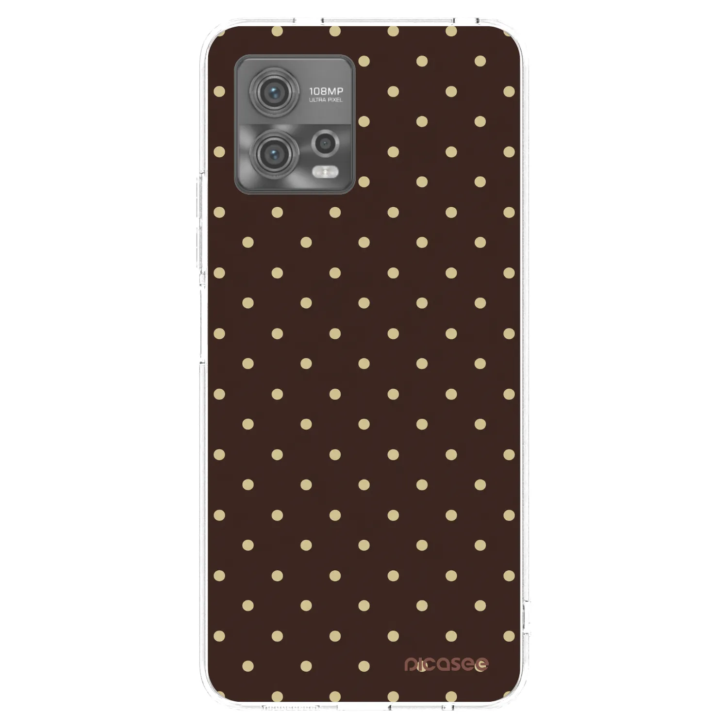 Picasee silikonový průhledný obal pro Motorola Moto G72 - Vanilla Dots & Chocolate