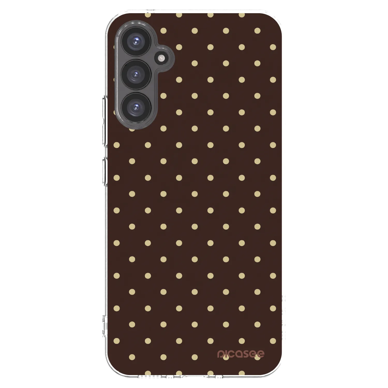 Picasee silikonový průhledný obal pro Samsung Galaxy A34 5G A346B - Vanilla Dots & Chocolate