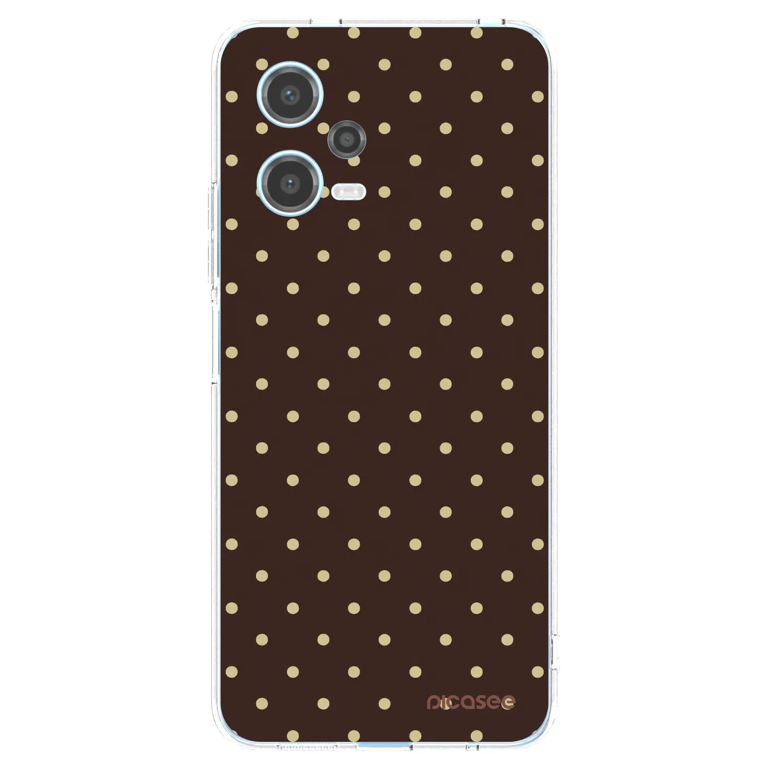 Picasee silikonový průhledný obal pro Xiaomi Redmi Note 12 5G - Vanilla Dots & Chocolate