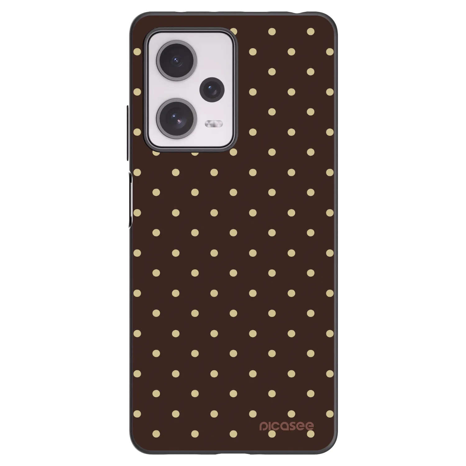 Picasee silikonový černý obal pro Xiaomi Redmi Note 12 Pro+ 5G - Vanilla Dots & Chocolate