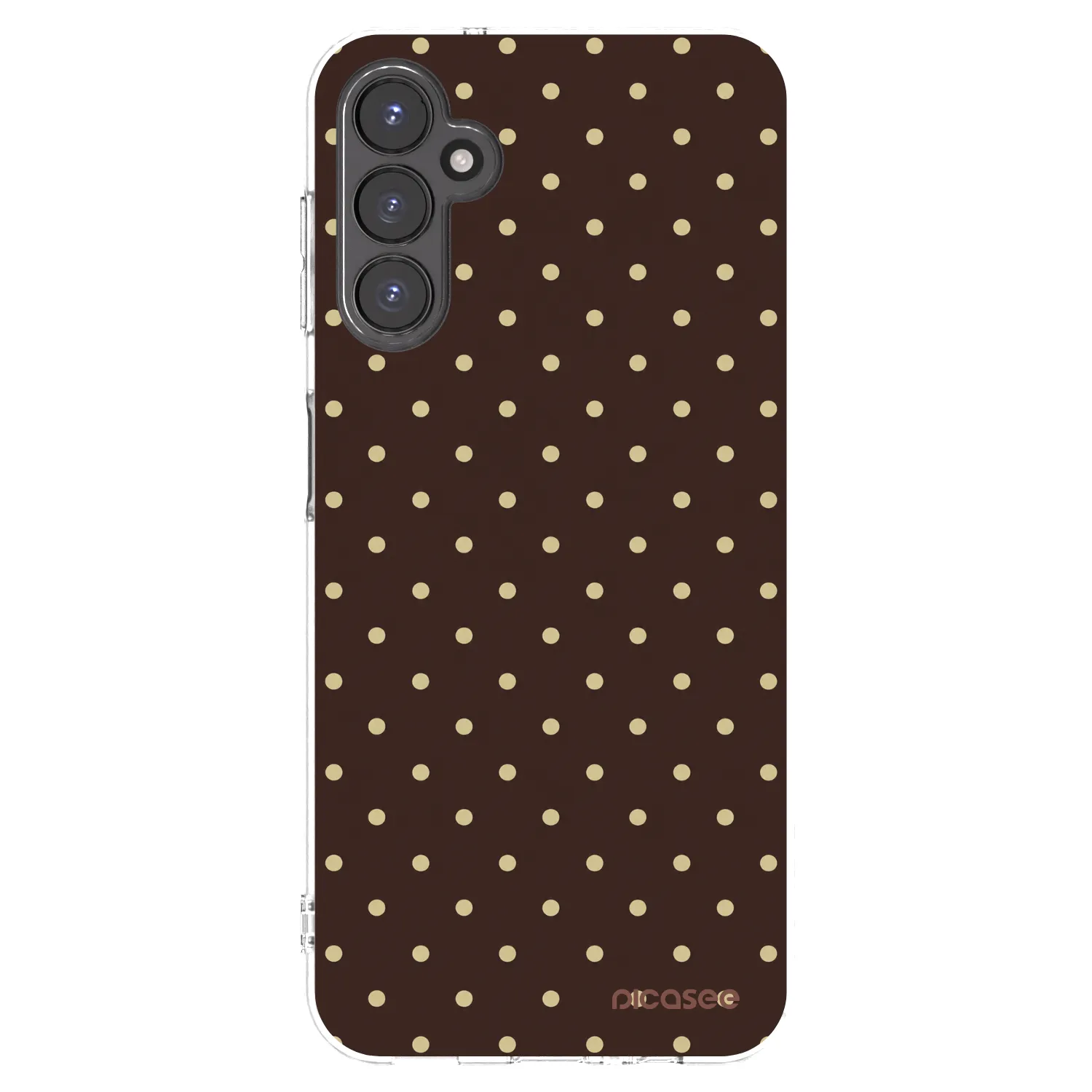 Picasee silikonový průhledný obal pro Samsung Galaxy A14 5G A146P - Vanilla Dots & Chocolate