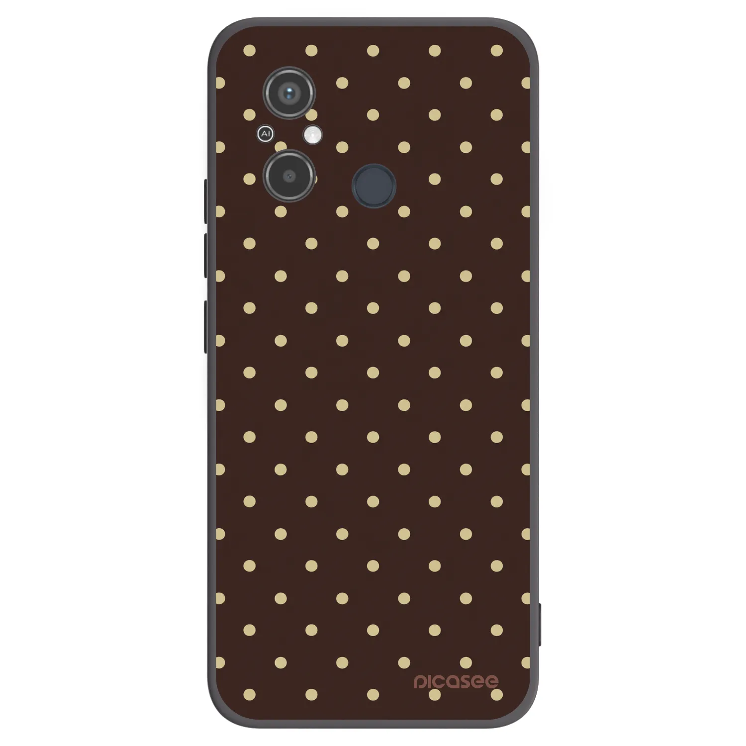 Picasee silikonový černý obal pro Xiaomi Redmi 12C - Vanilla Dots & Chocolate