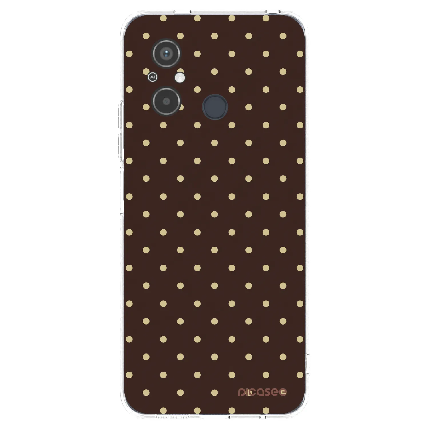 Picasee silikonový průhledný obal pro Xiaomi Redmi 12C - Vanilla Dots & Chocolate