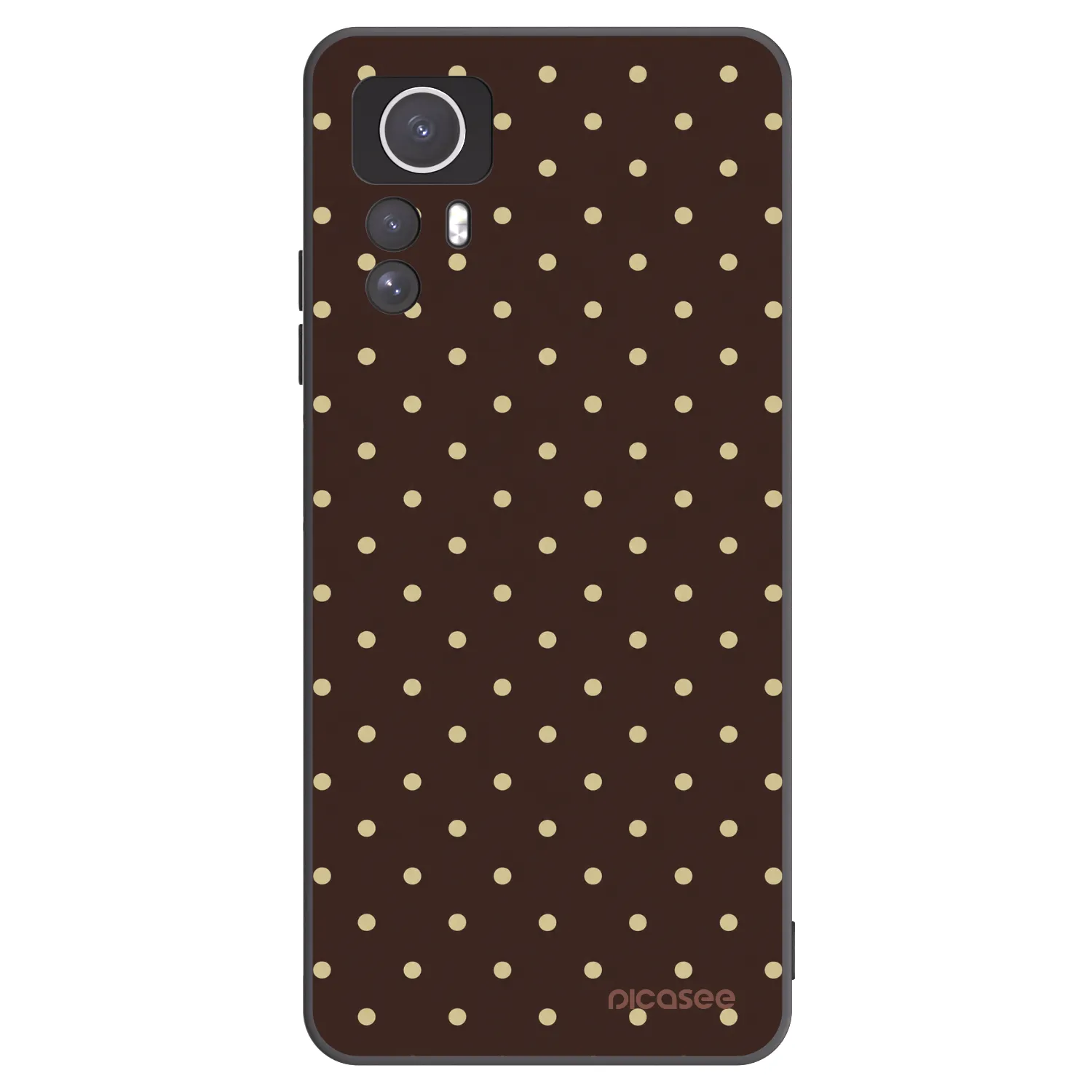 Picasee silikonový černý obal pro Xiaomi Redmi Note 12S - Vanilla Dots & Chocolate