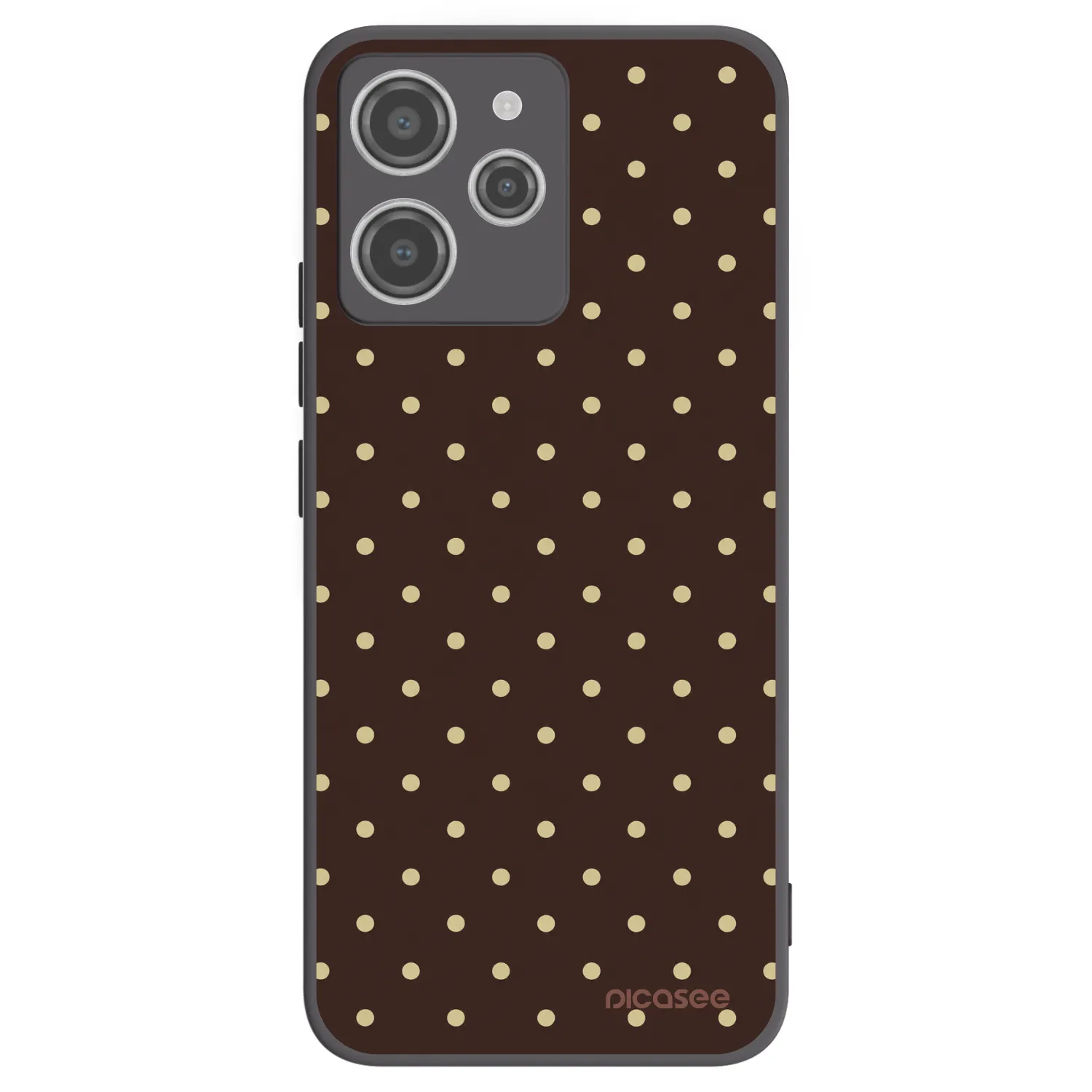 Picasee silikonový černý obal pro Xiaomi Redmi 12 4G - Vanilla Dots & Chocolate