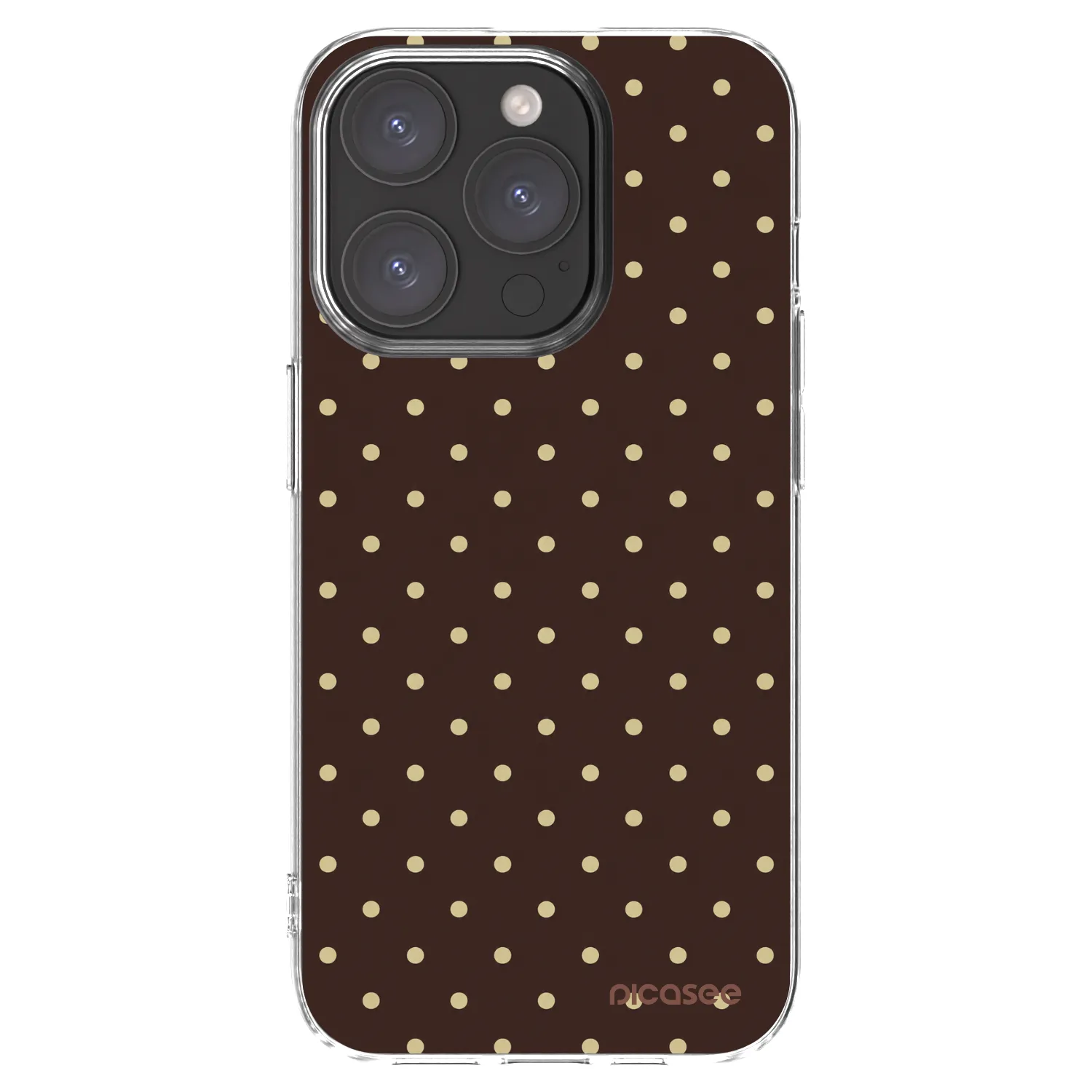 Picasee silikonový průhledný obal pro Apple iPhone 15 Pro - Vanilla Dots & Chocolate