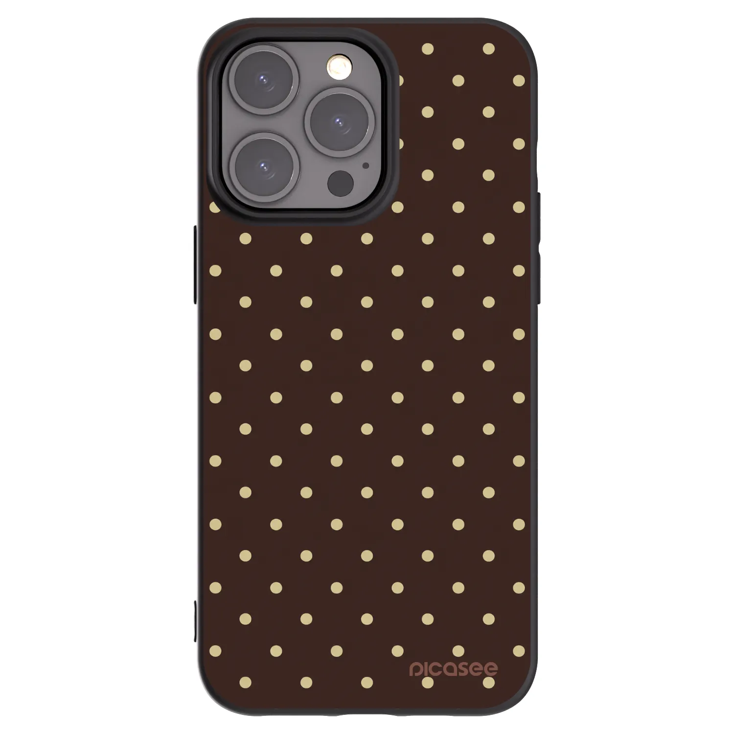 Picasee silikonový černý obal pro Apple iPhone 15 Pro Max - Vanilla Dots & Chocolate