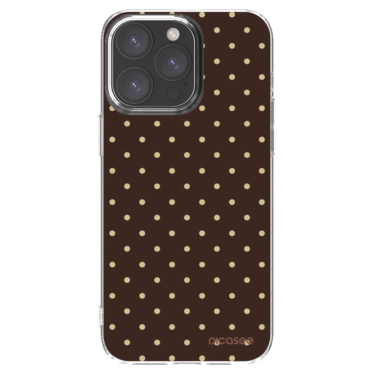 Picasee silikonový průhledný obal pro Apple iPhone 15 Pro Max - Vanilla Dots & Chocolate
