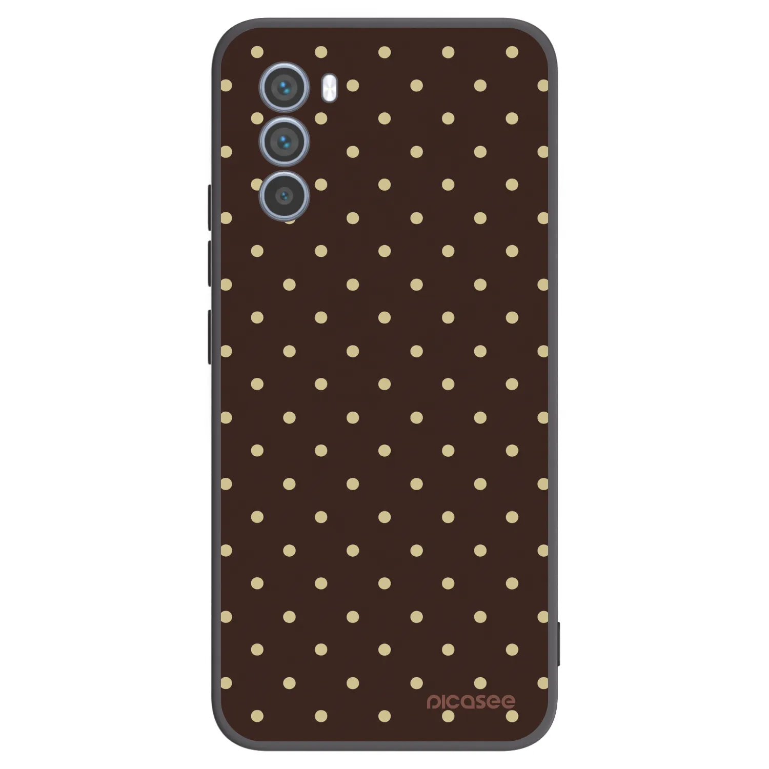 Picasee silikonový černý obal pro Motorola Moto G62 - Vanilla Dots & Chocolate