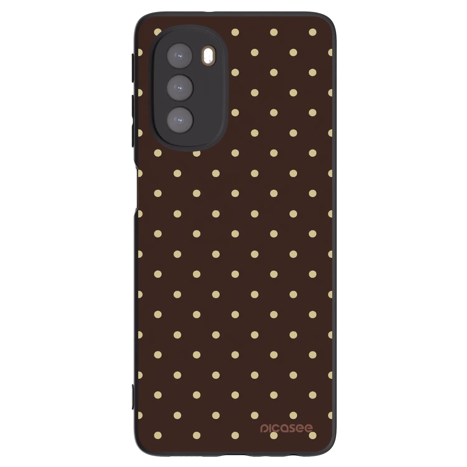 Picasee silikonový černý obal pro Motorola Moto G51 - Vanilla Dots & Chocolate