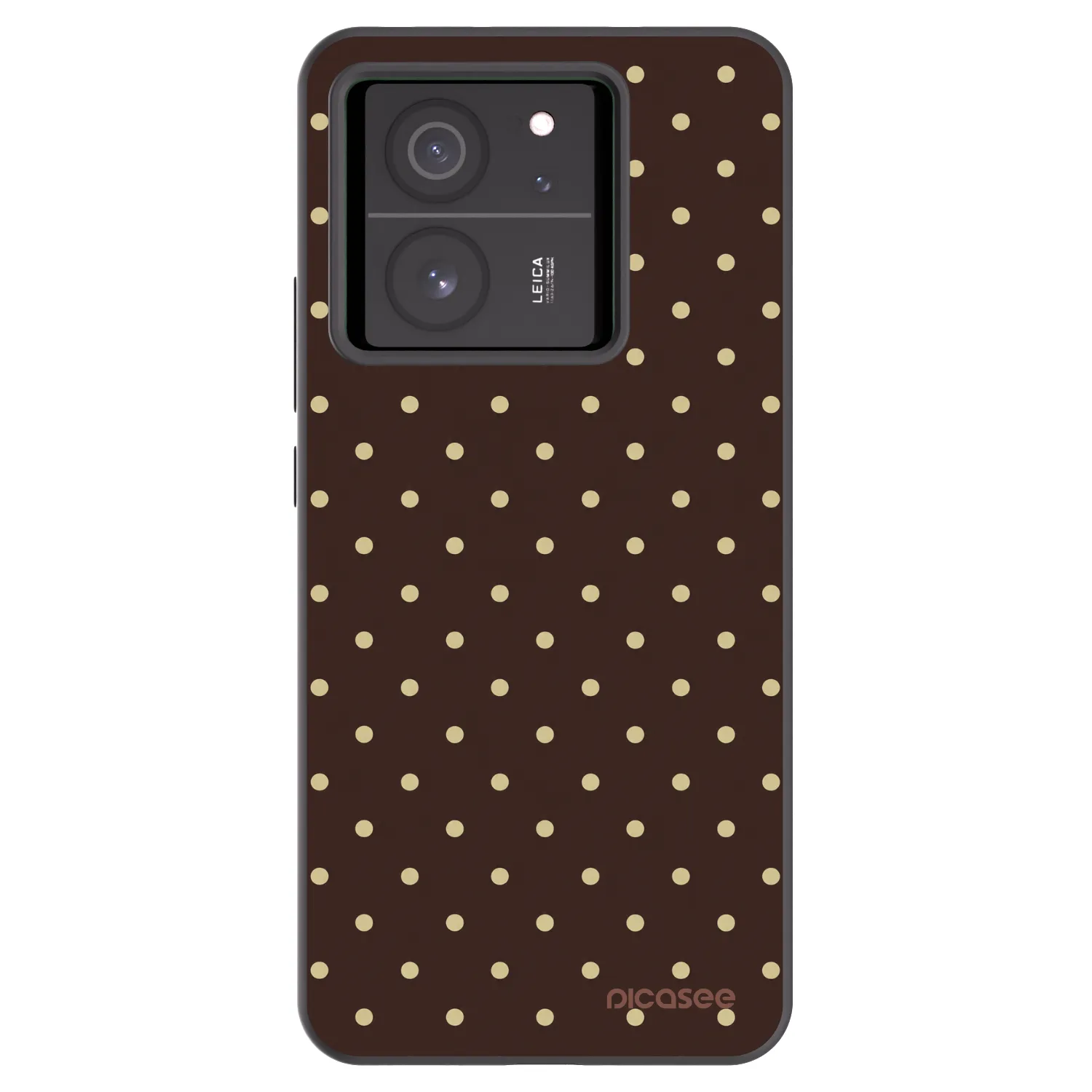 Picasee silikonový černý obal pro Xiaomi 13T - Vanilla Dots & Chocolate