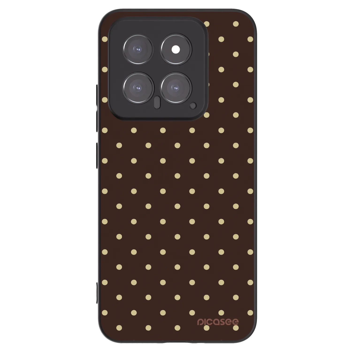 Picasee silikonový černý obal pro Xiaomi 14 - Vanilla Dots & Chocolate