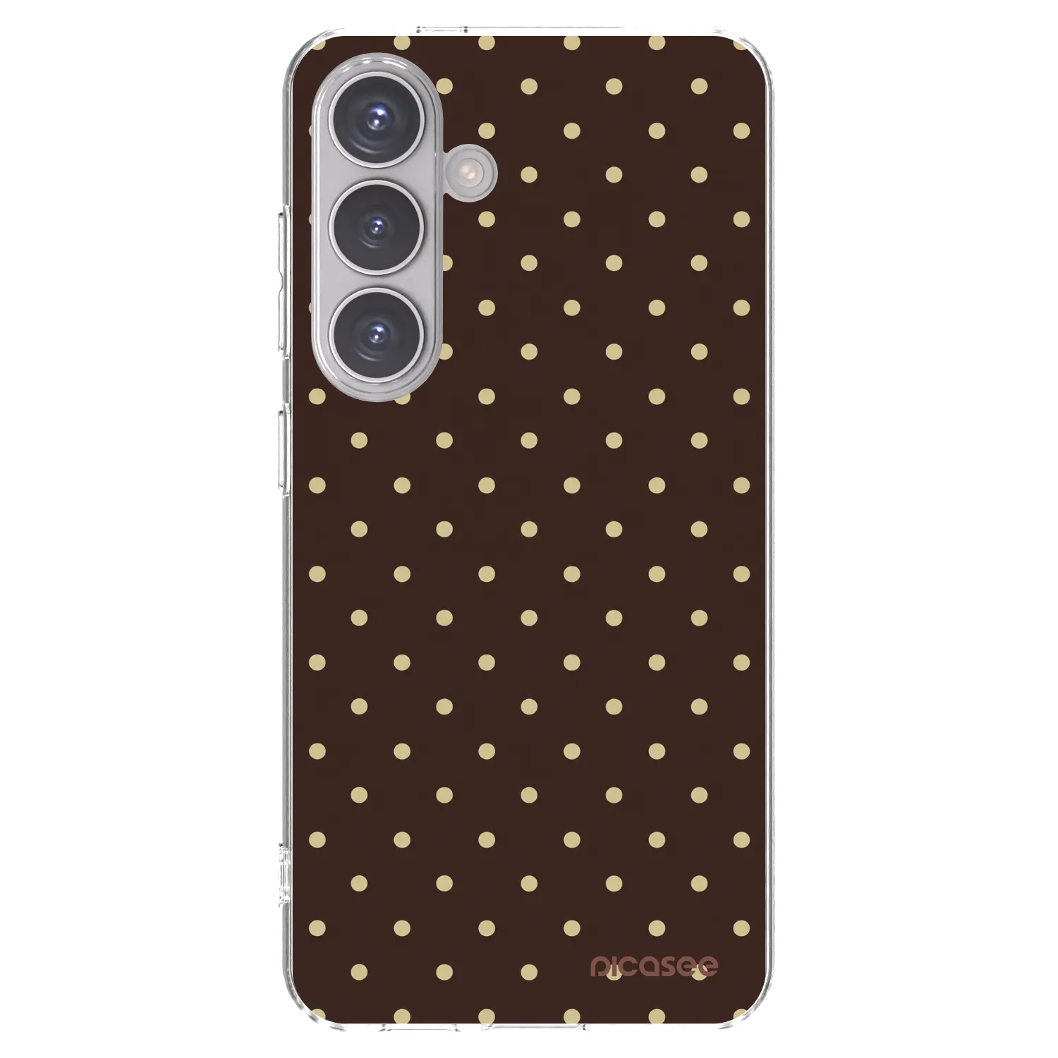 Picasee silikonový průhledný obal pro Samsung Galaxy S24 S921B 5G - Vanilla Dots & Chocolate