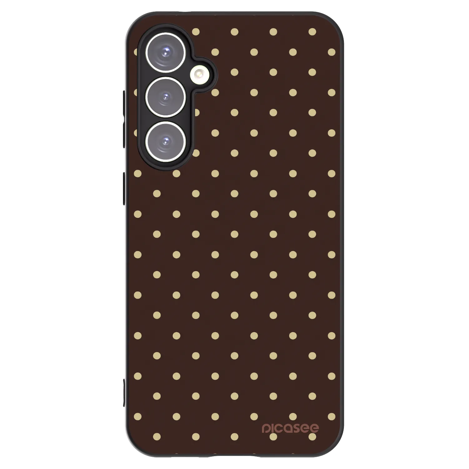 Picasee silikonový černý obal pro Samsung Galaxy S23 FE S711B - Vanilla Dots & Chocolate