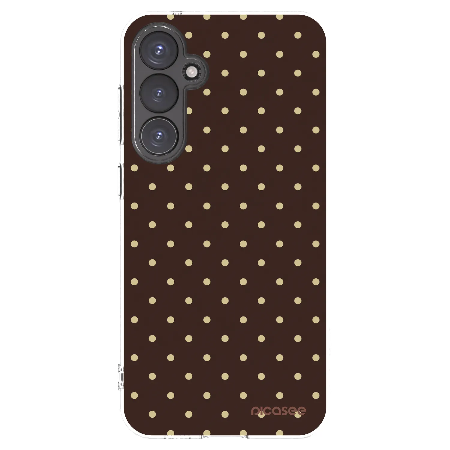 Picasee silikonový průhledný obal pro Samsung Galaxy S23 FE S711B - Vanilla Dots & Chocolate