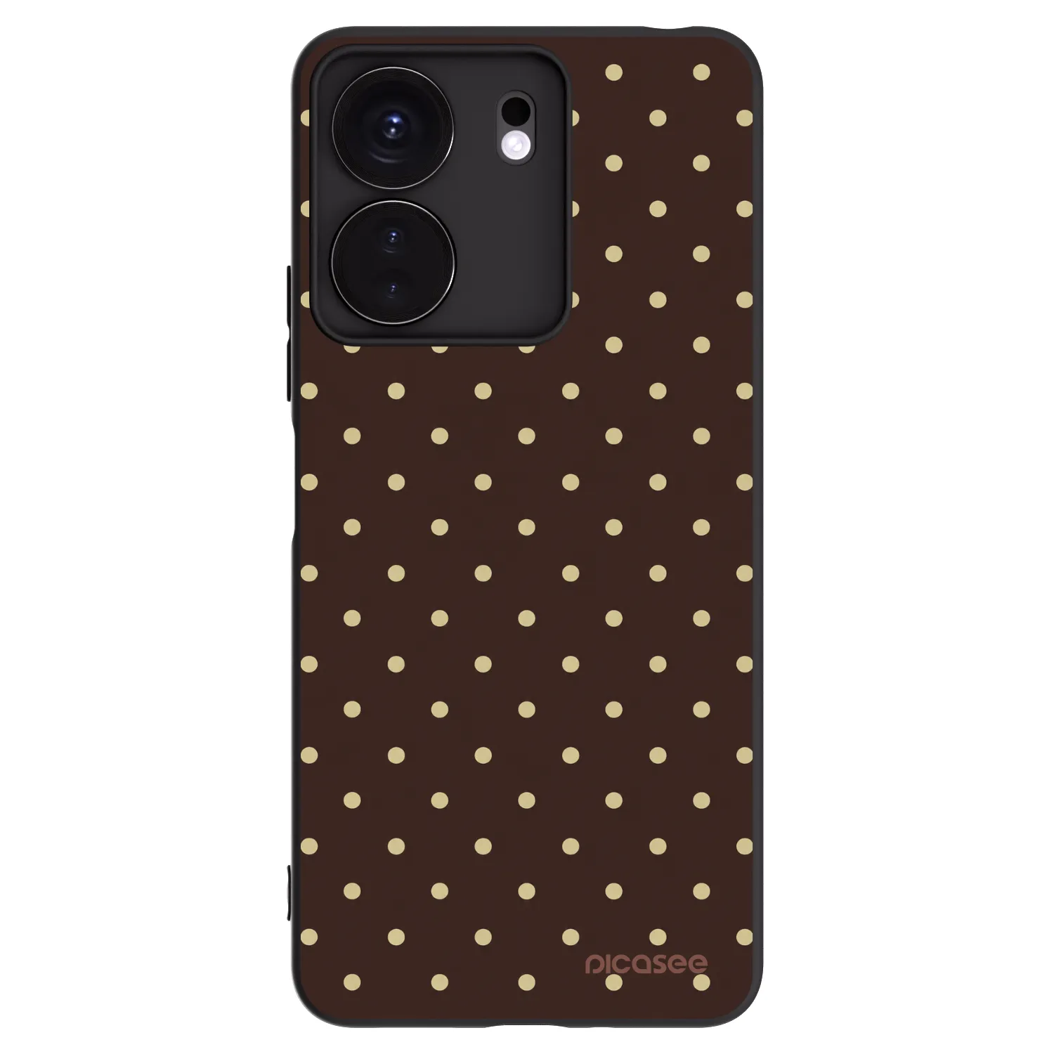 Picasee silikonový černý obal pro Xiaomi Redmi 13C 4G - Vanilla Dots & Chocolate