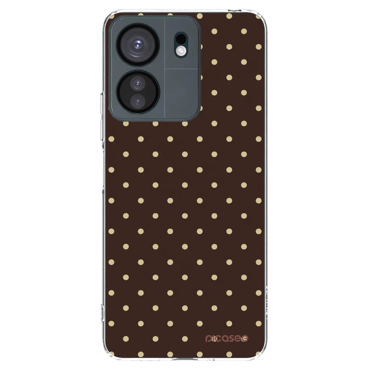 Picasee silikonový průhledný obal pro Xiaomi Redmi 13C 4G - Vanilla Dots & Chocolate
