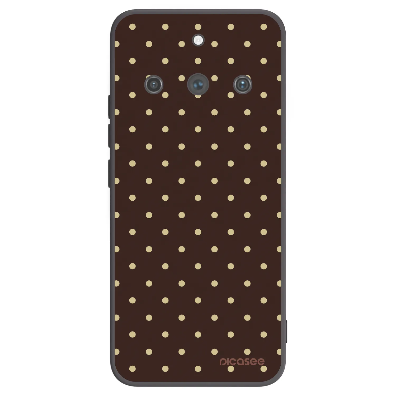 Picasee silikonový černý obal pro Realme 11 Pro+ - Vanilla Dots & Chocolate