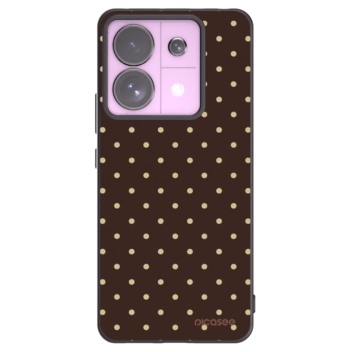 Picasee silikonový černý obal pro Xiaomi Redmi Note 13 Pro 5G - Vanilla Dots & Chocolate