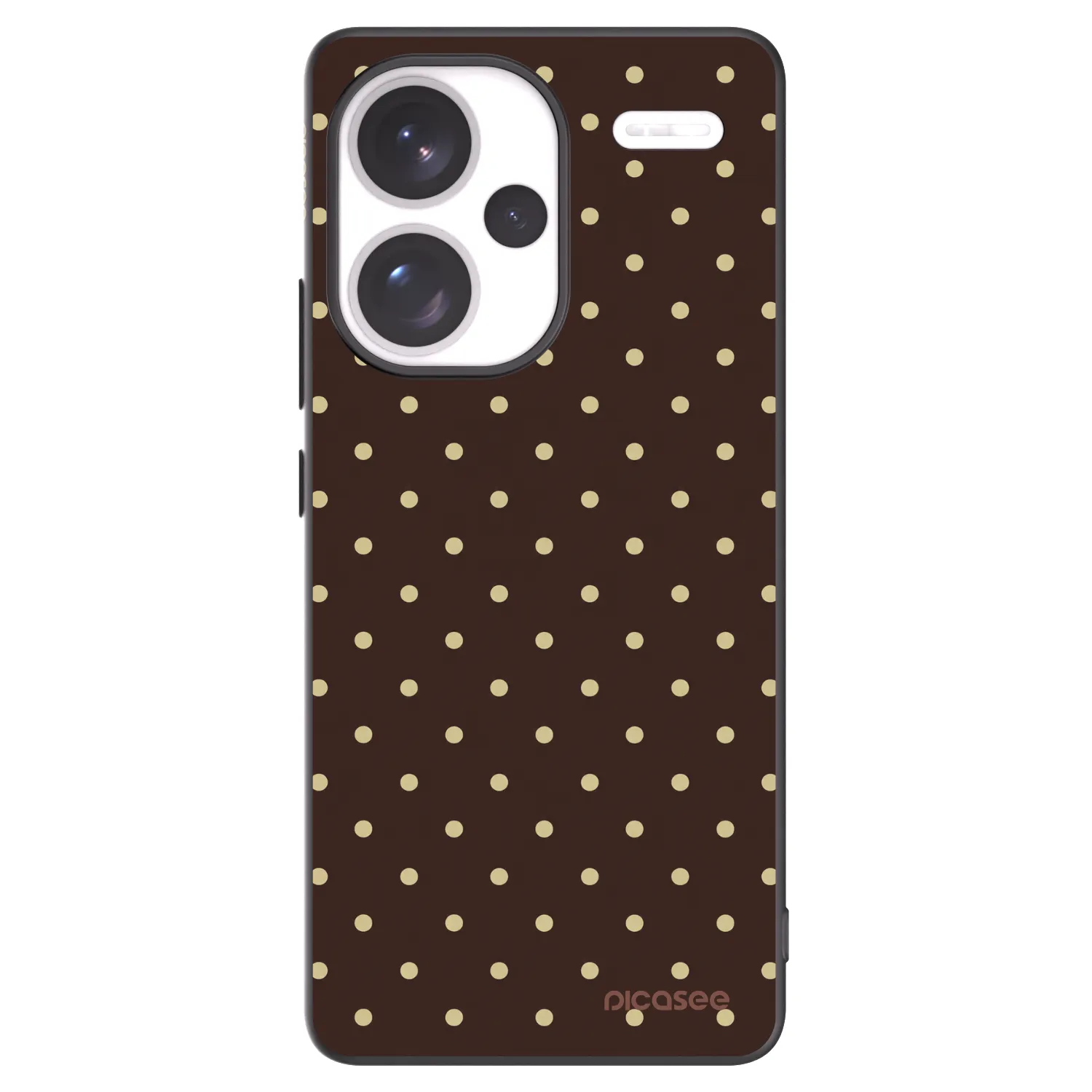 Picasee silikonový černý obal pro Xiaomi Redmi Note 13 Pro+ 5G - Vanilla Dots & Chocolate