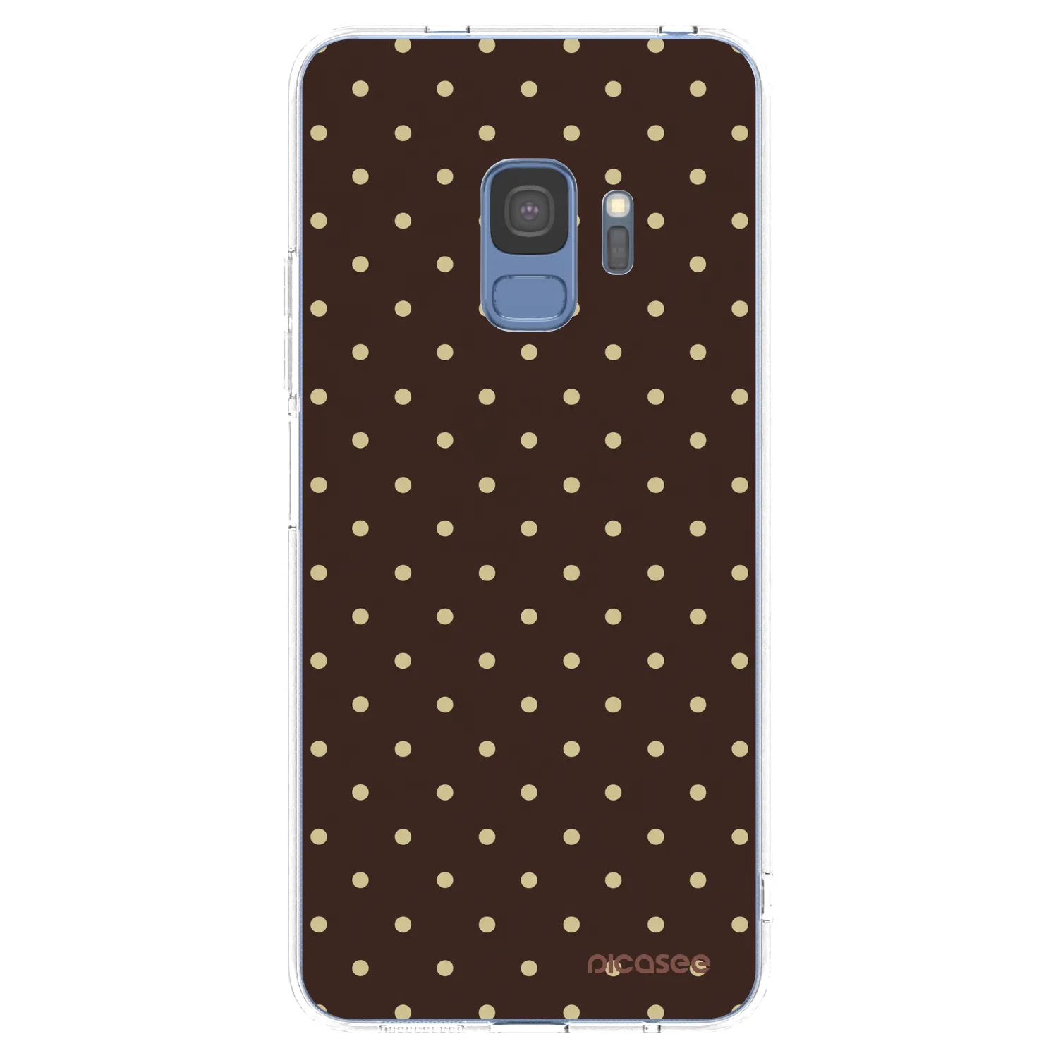 Picasee silikonový průhledný obal pro Samsung Galaxy S9 G960F - Vanilla Dots & Chocolate