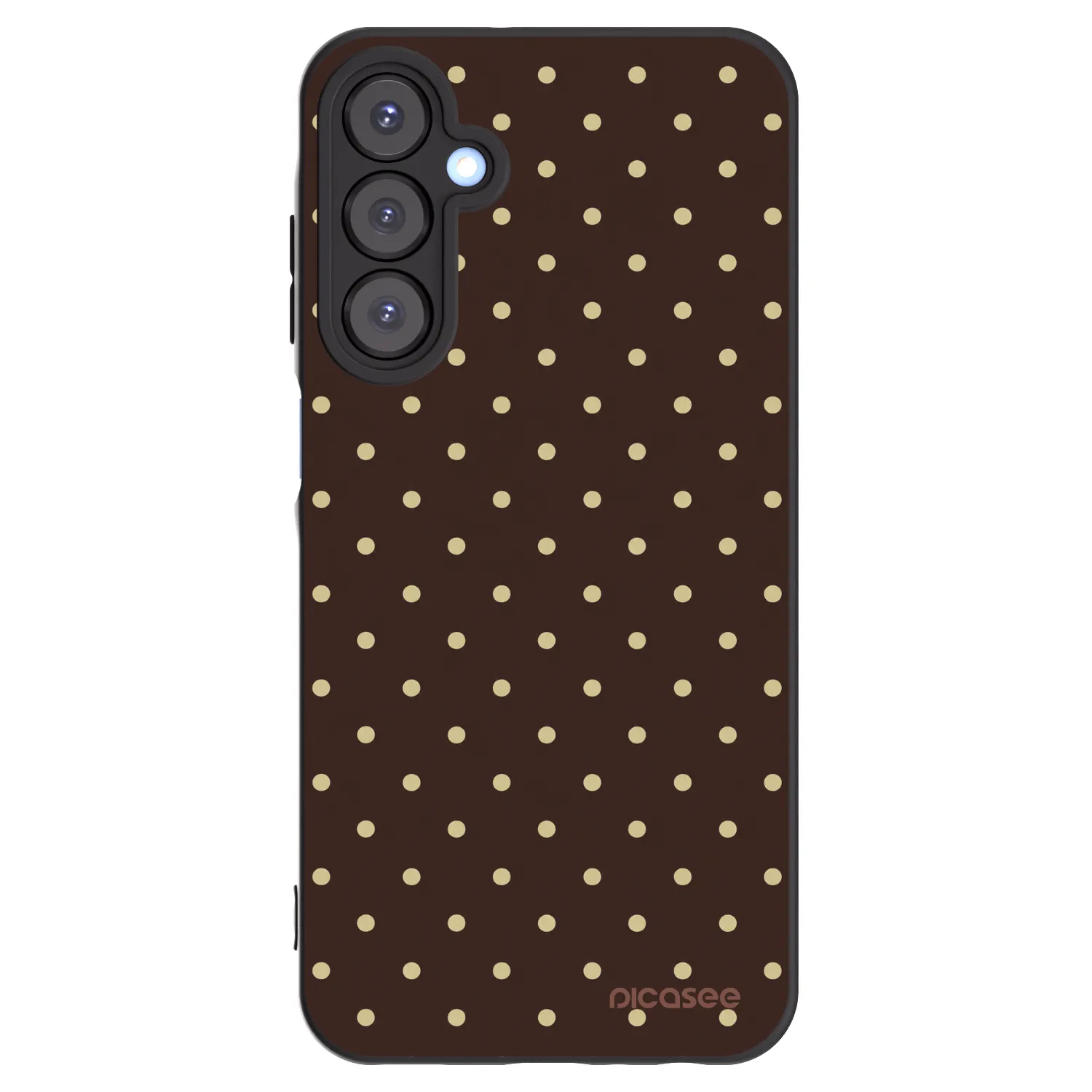 Picasee silikonový černý obal pro Samsung Galaxy A25 A256B 5G - Vanilla Dots & Chocolate
