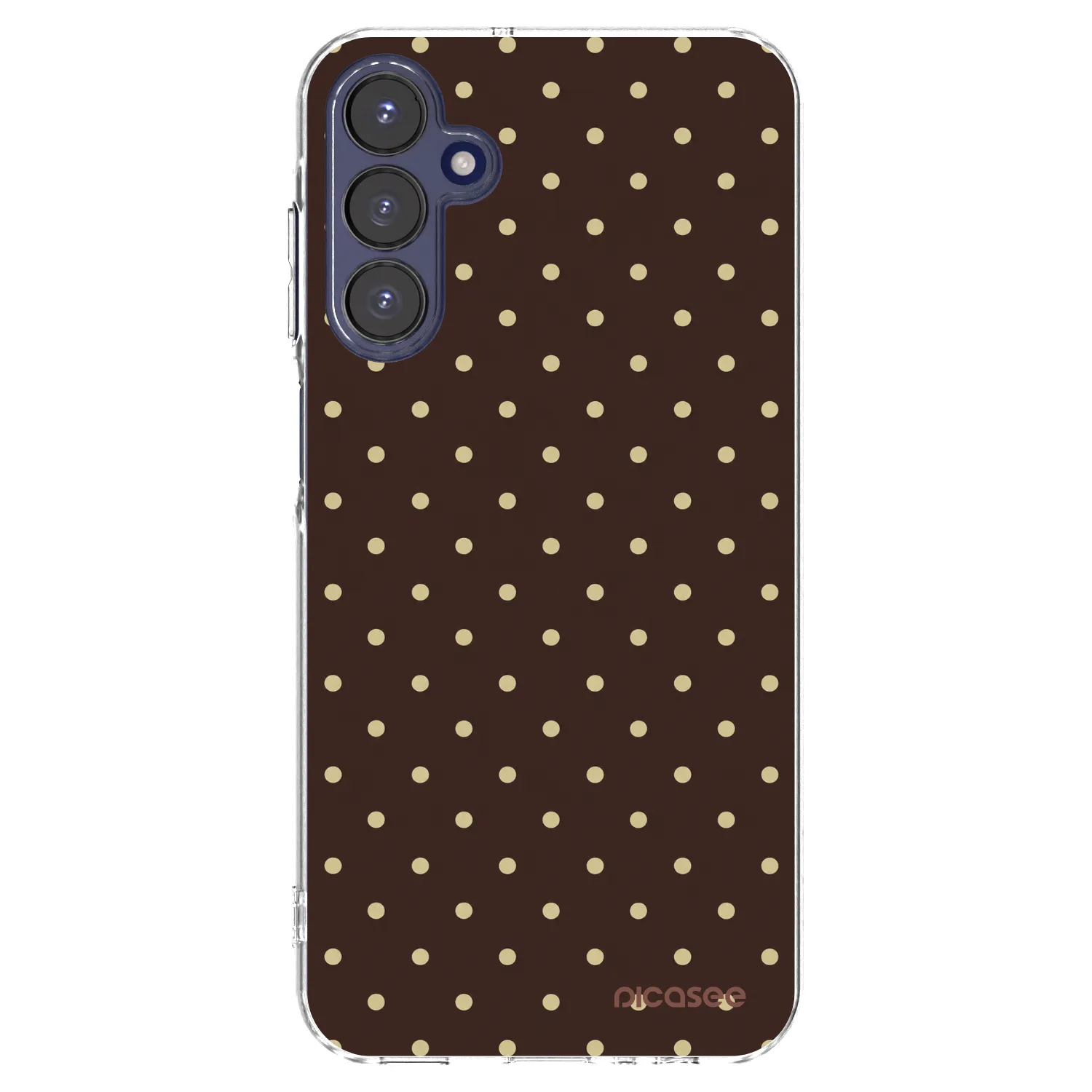 Picasee silikonový průhledný obal pro Samsung Galaxy A15 A155F 4G - Vanilla Dots & Chocolate