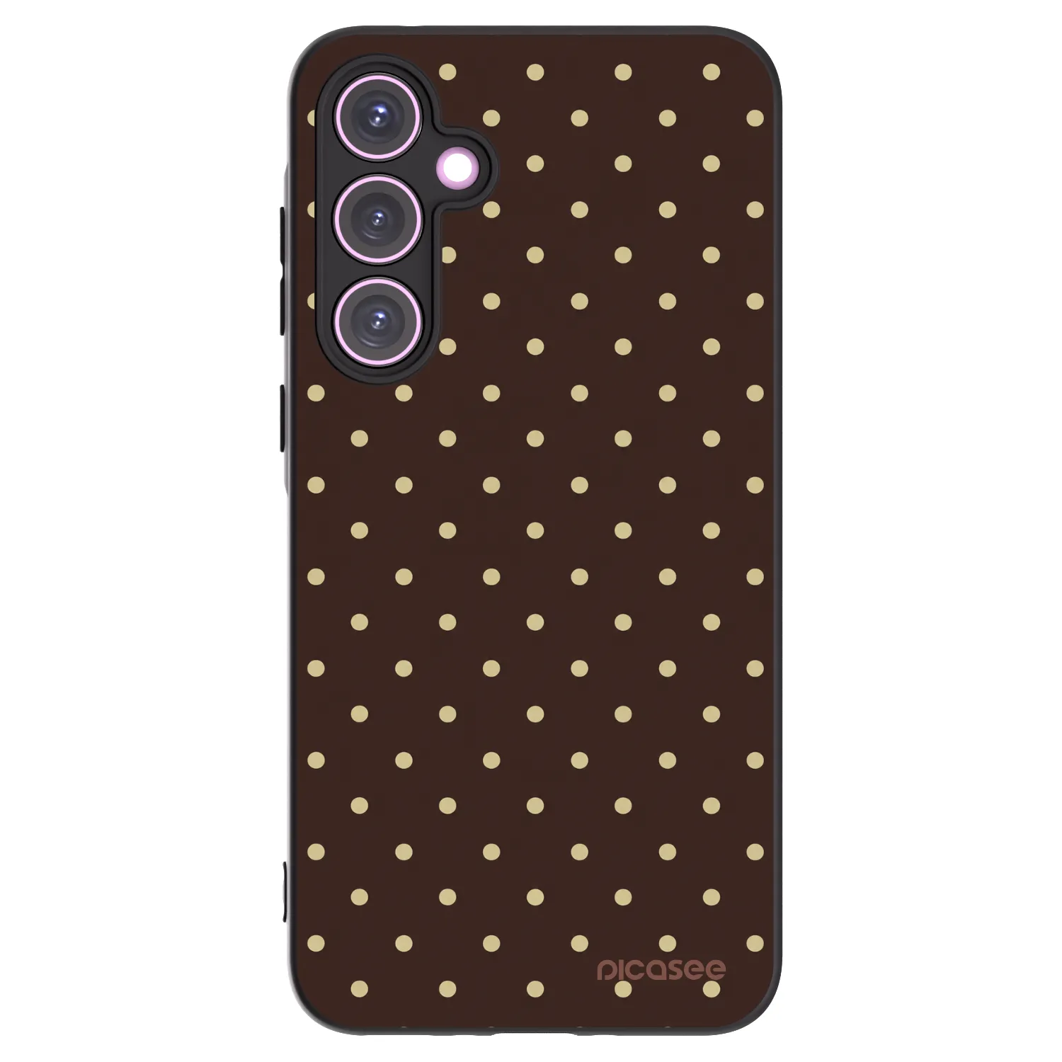 Picasee silikonový černý obal pro Samsung Galaxy A35 5G A356B - Vanilla Dots & Chocolate