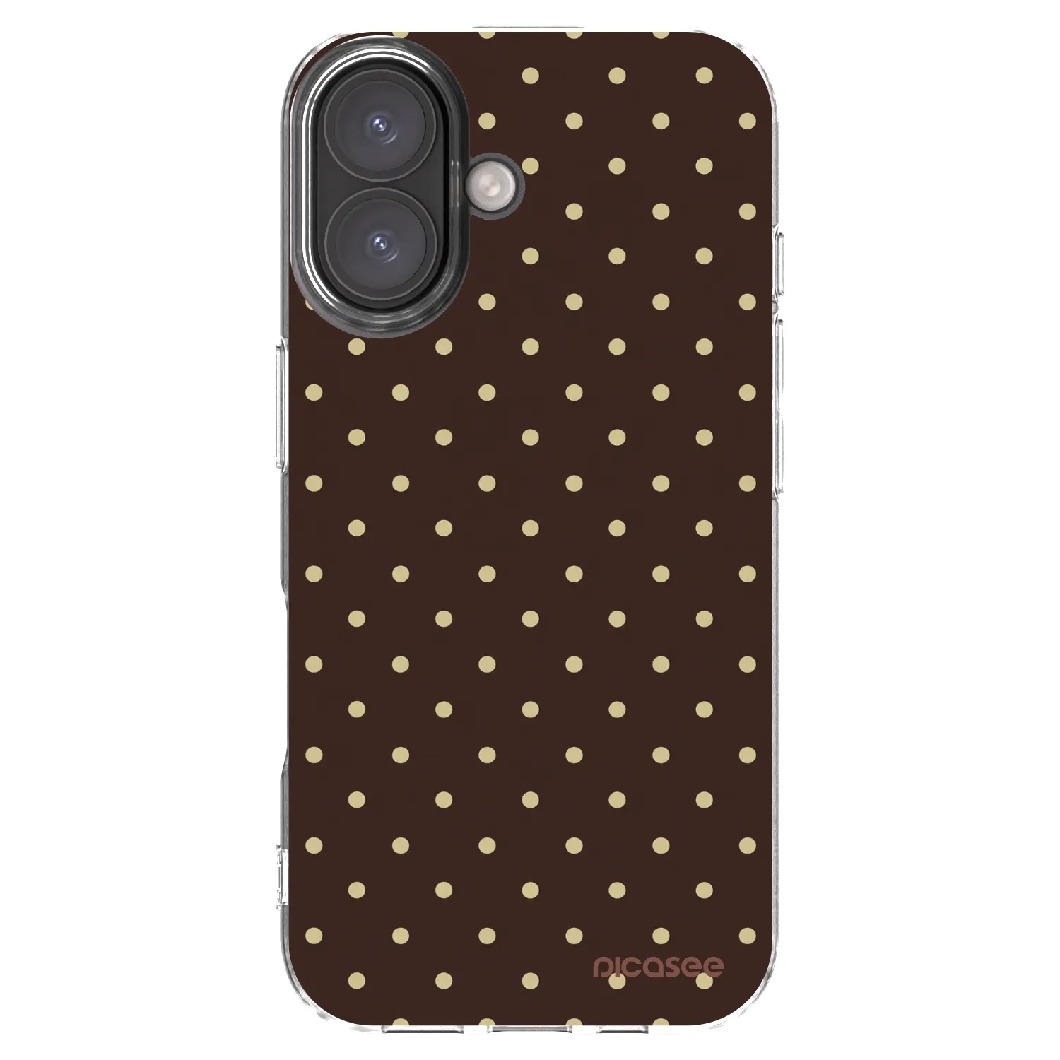 Picasee silikonový průhledný obal pro Apple iPhone 16 - Vanilla Dots & Chocolate