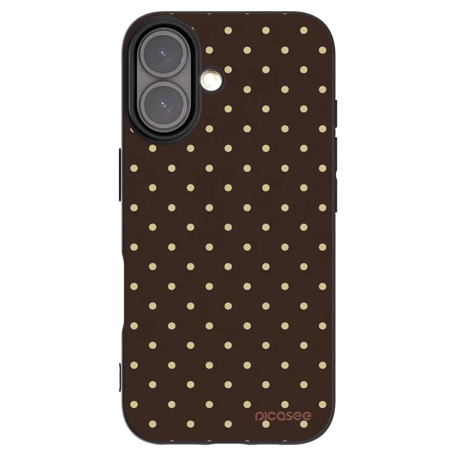 Picasee silikonový černý obal pro Apple iPhone 16 - Vanilla Dots & Chocolate