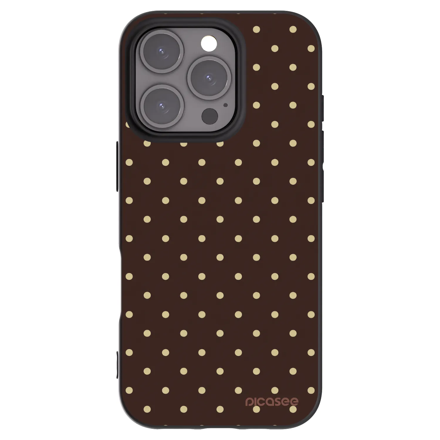 Picasee silikonový černý obal pro Apple iPhone 16 Pro - Vanilla Dots & Chocolate